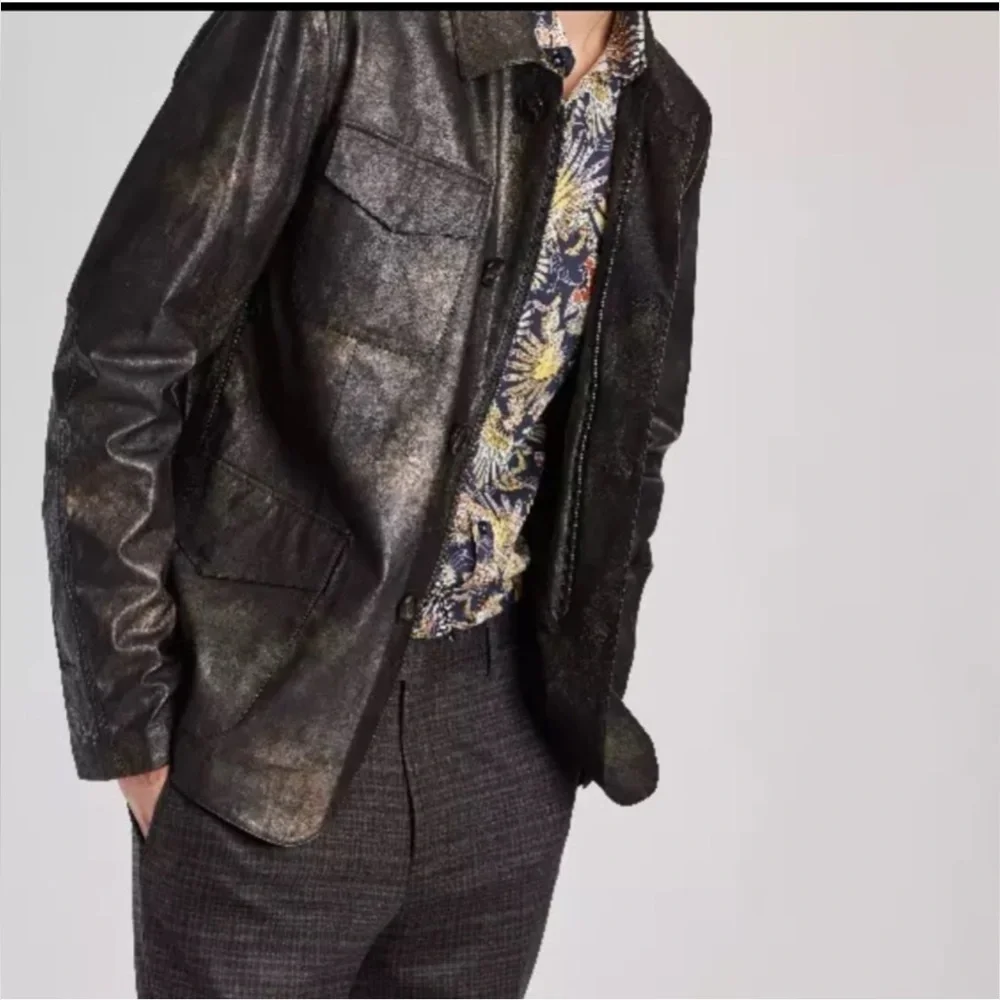 Faux leather jacket / blazer - Paisley & Gray slim fit  men's  size S/P